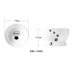 Pet Food Bowl for Flat Faced Cats, Small Dogs