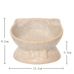 Ceramic Bowl for Cats Dogs Neck Protection Slanted Mouth Pet Feeders