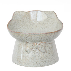 Ceramic Bowl for Cats Dogs Neck Protection Slanted Mouth Pet Feeders