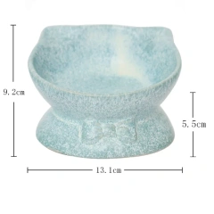 Ceramic Bowl for Cats Dogs Neck Protection Slanted Mouth Pet Feeders