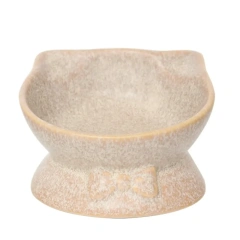 Ceramic Bowl for Cats Dogs Neck Protection Slanted Mouth Pet Feeders