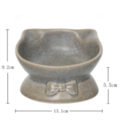 Ceramic Bowl for Cats Dogs Neck Protection Slanted Mouth Pet Feeders