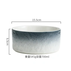 Ceramic Dog Cat Bowl with Wood Stand for Food and Water Elevated Raised Cat Food Bowls