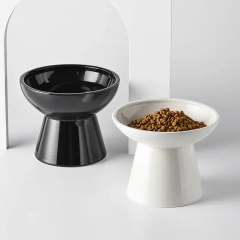 Wholesale Ceramic Cat Bowl Protect Cervical Spine Cat Food Feeder Dog Drinking Bowl High Foot Pet Ceramic Bowl