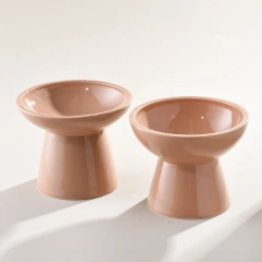 Wholesale Ceramic Cat Bowl Protect Cervical Spine Cat Food Feeder Dog Drinking Bowl High Foot Pet Ceramic Bowl