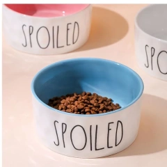 Pet Supplies Ceramic Pet Bowl Creative Cute Dog Food Feeding Basin Multi-use Non-slip Cat Drinking Feeder Water Container