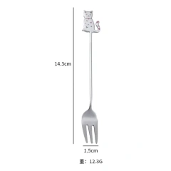 New Cute Cat 304 Stainless Steel Spoon Hollow for Ice Cream Coffee Tea Dessert Spoon Kitchen Tableware Customize Logo Name