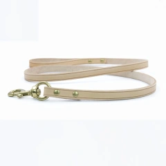 Pet collar leather cowhide vegetable tanned leather dog neck ring collar pure handmade ironing leash set