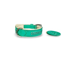 handmade Luxury genuine leather dog collar
