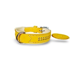 handmade Luxury genuine leather dog collar