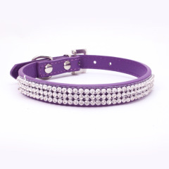 PU Leather Shiny Rhinestone Pet Collars for Small and Medium-sized Dogs,cat collar