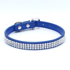 PU Leather Shiny Rhinestone Pet Collars for Small and Medium-sized Dogs,cat collar