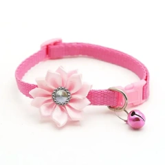 Small Cat Dog Collar Flower Bell Pet Neck Strap Adjustable Easy Wear Buckle Lovely Cat Necklace Cat Accessories Wholesale