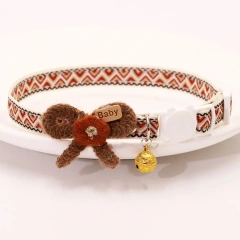 Pet Collar Adjustable Colorful Lace Flower Cat Collar Puppy Accessory Necklace Pet Collar Kitten Cute Dog Bell Cat Product