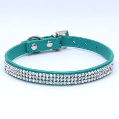 PU Leather Shiny Rhinestone Pet Collars for Small and Medium-sized Dogs,cat collar
