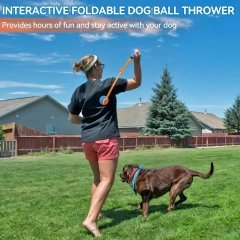 Hot-Selling Foldable Dog Ball Thrower Toy | Long-Distance Launcher | Outdoor Pet Fetch Tool