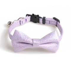 Cute Pet Cat Collar With Bell Bow Gatos Dog Collier Chain Breakaway Safety Buckle for Small Puppy Chihuahua Pink fashion