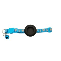 Reflective Cat Collar with Device Mount Breakaway Safety Buckle 360Night Visibility Waterproof Silicone