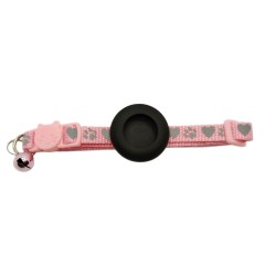 Reflective Cat Collar with Device Mount Breakaway Safety Buckle 360Night Visibility Waterproof Silicone