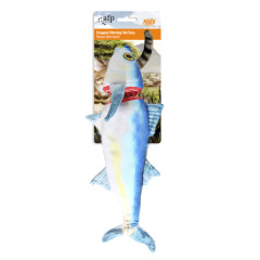 Interactive Cat Teaser Toy Automatic Tail Vibration Realistic Fish Cat Chew Toy