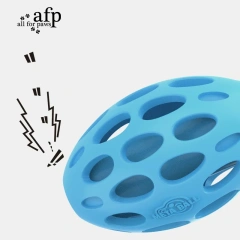 AFP Wholesale Durable High Bounce Dog Rubber TPR Chew Ball Toy Pet Interactive Squeaky Hollow Fetch Ball for Dog Teeth Cleaning