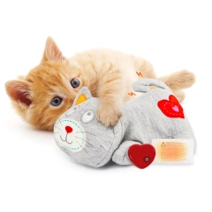 AFP Heartbeat Cat Calming Toy Stuffed Plush Heart Beat Soothing Stress Relief And Sleeping Aid Toy Comfort Pet Dog Cat Plush Toy