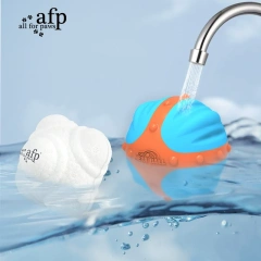 AFP Wholesale Durable High Bounce Dog Rubber TPR Chew Ball Toy Pet Interactive Squeaky Hollow Fetch Ball for Dog Teeth Cleaning