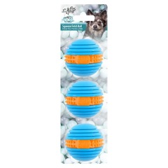 Dog Rubber TPR Chew Ball Toy Pet Interactive Squeaky Hollow Fetch Ball for Dog Teeth Cleaning