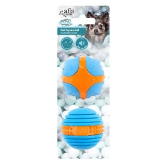 Dog Rubber TPR Chew Ball Toy Pet Interactive Squeaky Hollow Fetch Ball for Dog Teeth Cleaning