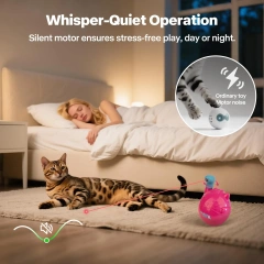 AFP Interactive Smart Cat Laser Toy Automatic 360 Degree Rotating Cat Laser Teasing Toy Indoor Self-play Cat Wobble Chase Toy