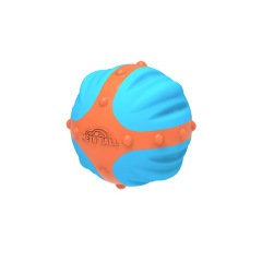 Dog Rubber TPR Chew Ball Toy Pet Interactive Squeaky Hollow Fetch Ball for Dog Teeth Cleaning