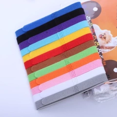 12Pcs/Set Puppy Collars Adjustable Nylon Newborn Pet Color Collar Small Pet Dog Collars Kitten Necklace Marker Rope Pet Supplies