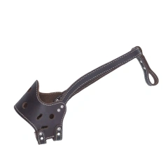 Kangdarpet Durable Anti Bite Soft Breathable Adjustable First-layer Genuine Leather Pet Dog Mouth Muzzle for Small & Large Dogs