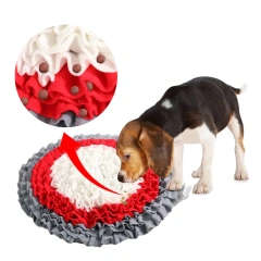 Cross-Border Educational Velvet Dog Bite-Resistant Stress Relief Training Pad Pet Smell Leakage Pad Animal Slow Food Training