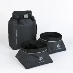 Dog Food Travel Bag Collapsible Dog Food Foldable Bowl Set Pet Food Travel Fabric Container Storage for Camping Hiking