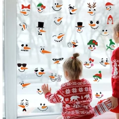 Christmas creative cute carrot snowman emoticon stickers decoration, suitable for motorcycle body and rearview mirror decoration