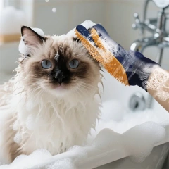 Pet Glove Cleaning Massage Brush for Cats Dogs Shedding Hair Cleaning Bathing Gloves Cat Hair Removal Grooming Brush