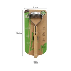 Single Double Sided Black Walnut Cat Comb