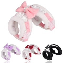Kingtale Cold Weather No Pull No Choke Escape Proof Warm Plush Imitation Rabbit Fur Puppy Dog harness