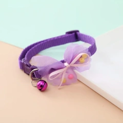 Manufacturers Sell Cute Polyester Pet Collar with Plaid Design LED Dog Collar for Cat or Dog