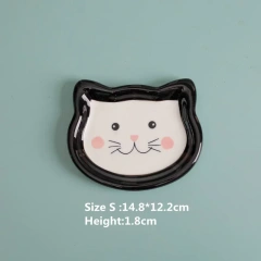 Cartoon Ceramic Pet Bowl for Cats And Dogs Cute Shape No Spill Food And Water Feeder Small Puppy Bowl Feeding Supplies