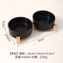 Manufacturer Ceramic Dog Cat Bowls with Diagonal Grain