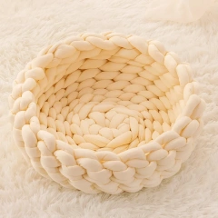 Handmade Knit Cat Beds, Mats, Warm, Soft, Small Dogs Kennel, Puppy, Kitten Cave, Sleeping Bag, Detachable, DIY Pet House