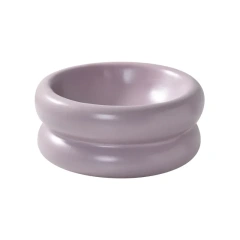 Cute Pastel Ceramic Pet Bowl for Cats and Small Dogs – 350ml Round Elevated Dish, Non-Slip, Easy to Clean, for Food and Water