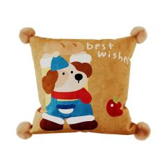 Cartoon Puppy Printed Lumbar Support Cushion for Reading & Bed Rest Home Decor Sofa Pillow