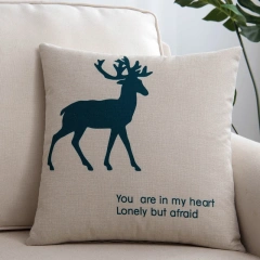 Cartoon Linen Four Season Pillow, Car Lumbar Support, Office Headboard, Large Backrest, Cotton Linen Square Waist Pad