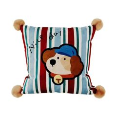 Cartoon Puppy Printed Lumbar Support Cushion for Reading & Bed Rest Home Decor Sofa Pillow