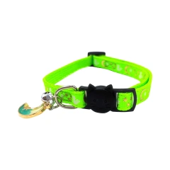 Cute Neck Pet Collar with Bell Pet Cat Accessories Adjustable Moon Star Patterns Breakaway Cat Necklace Collar with Pendant