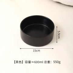 Manufacturer Ceramic Dog Cat Bowls with Diagonal Grain