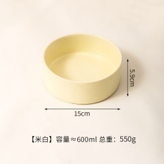 Manufacturer Ceramic Dog Cat Bowls with Diagonal Grain